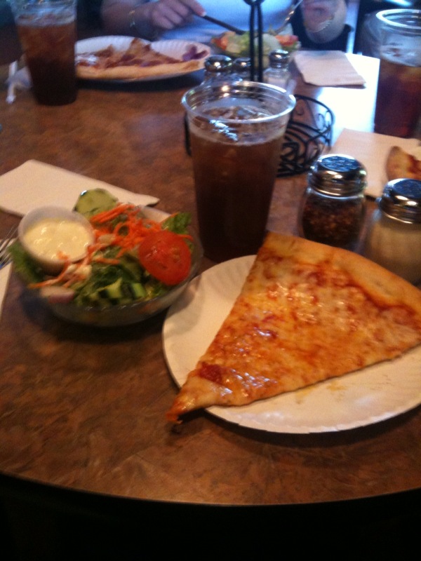 Brooklyn Pizza Slice and Salad